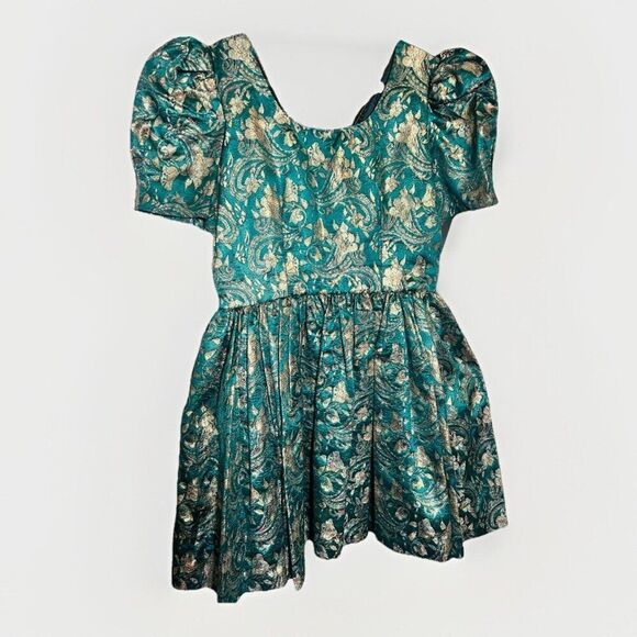 Bridgerton Or Titanic Dress Brocade Size 12 14 Homemade Regency Princess    Ff - Picture 1 of 6
